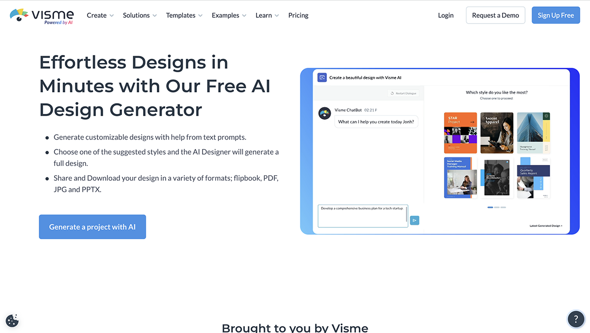 AI lead generation - Visme's logo