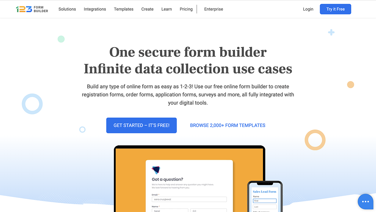 Visme 123FormsBuilder Gravity Forms Alternatives