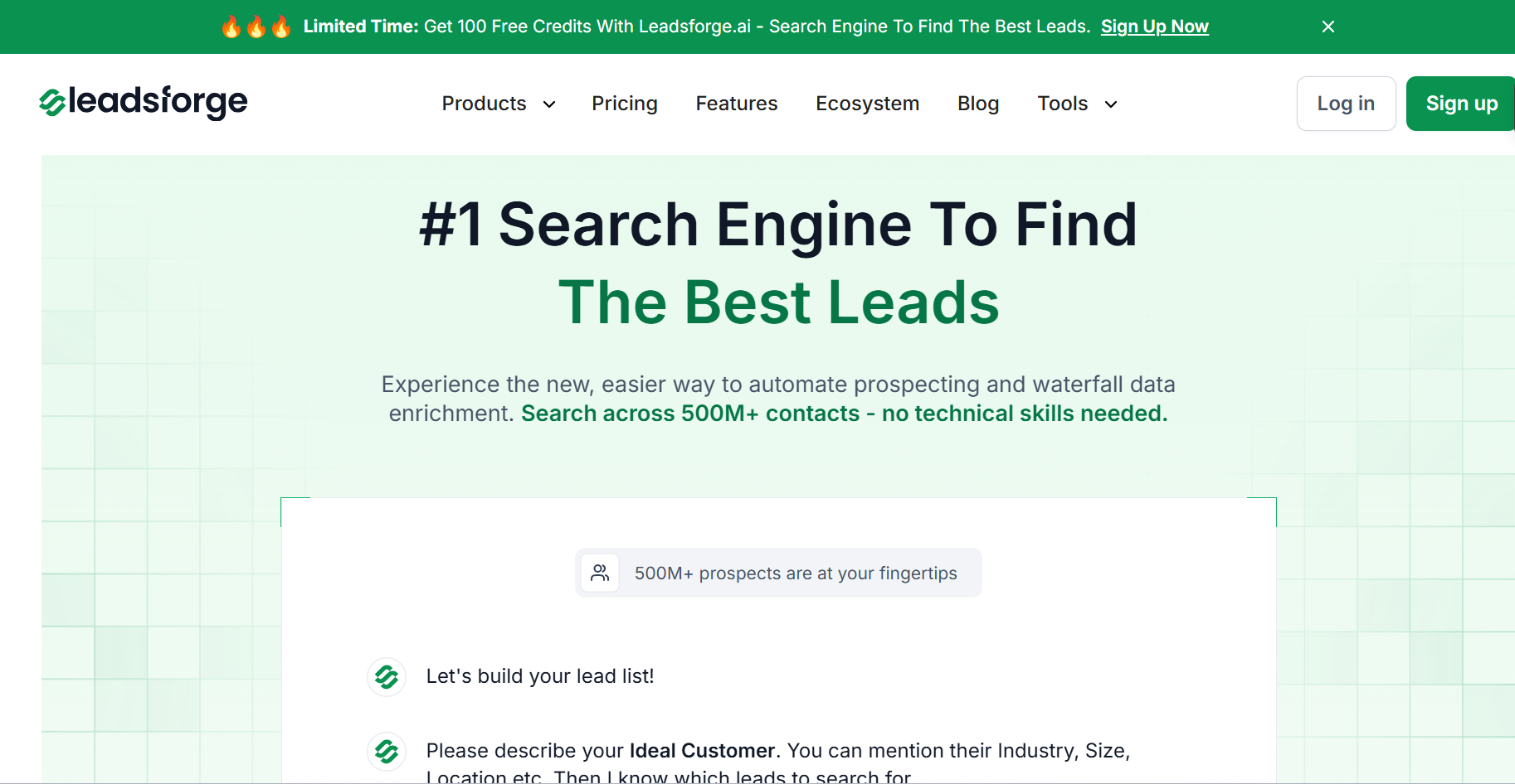 Leadsforge AI-powered prospecting platform