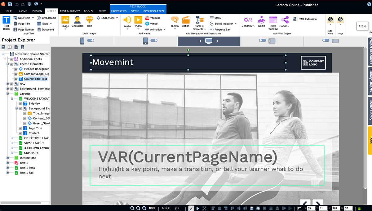best adobe captivate alternatives - Lectora interface