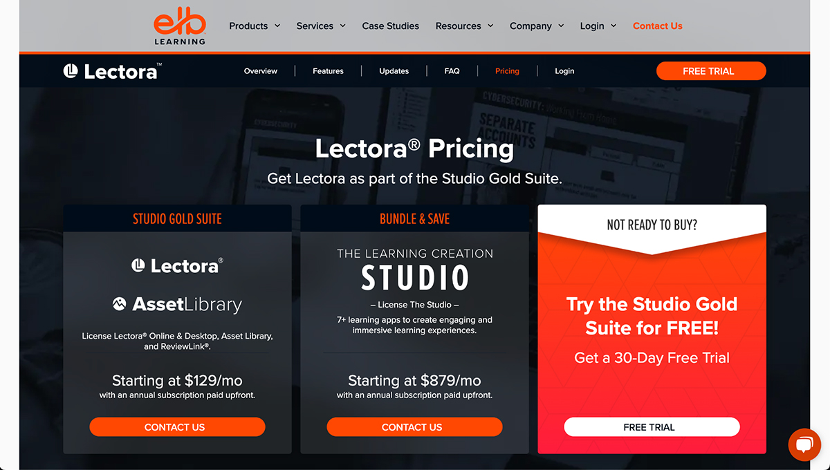 best adobe captivate alternatives - Lectora pricing