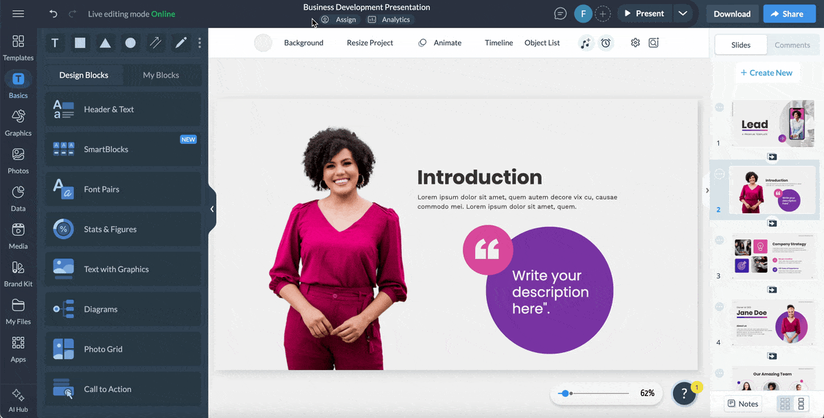 creative presentation ideas - color fade transitions 