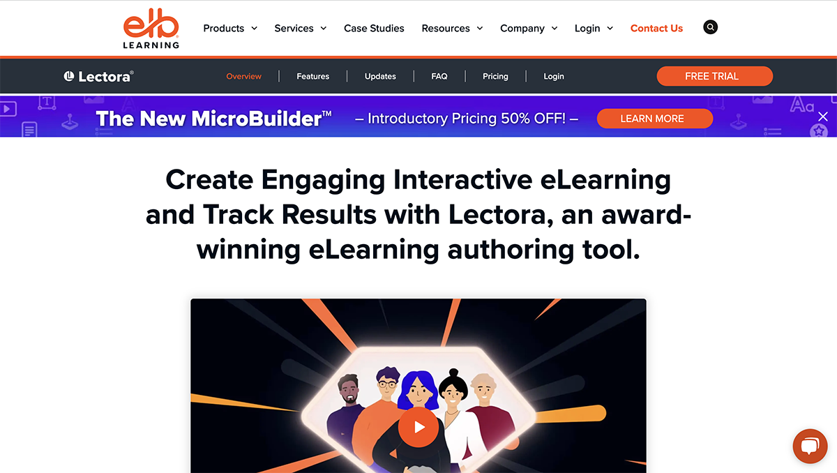 best adobe captivate alternatives - screenshot of Lectora home page