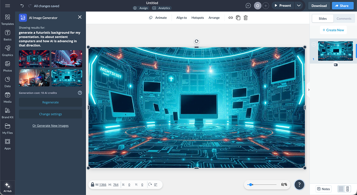 creative presentation ideas - Go futuristic