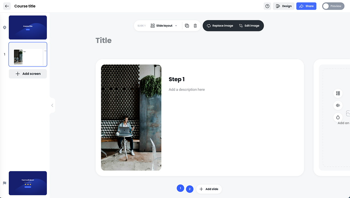 best adobe captivate alternatives - screenshot of Coassemble interface