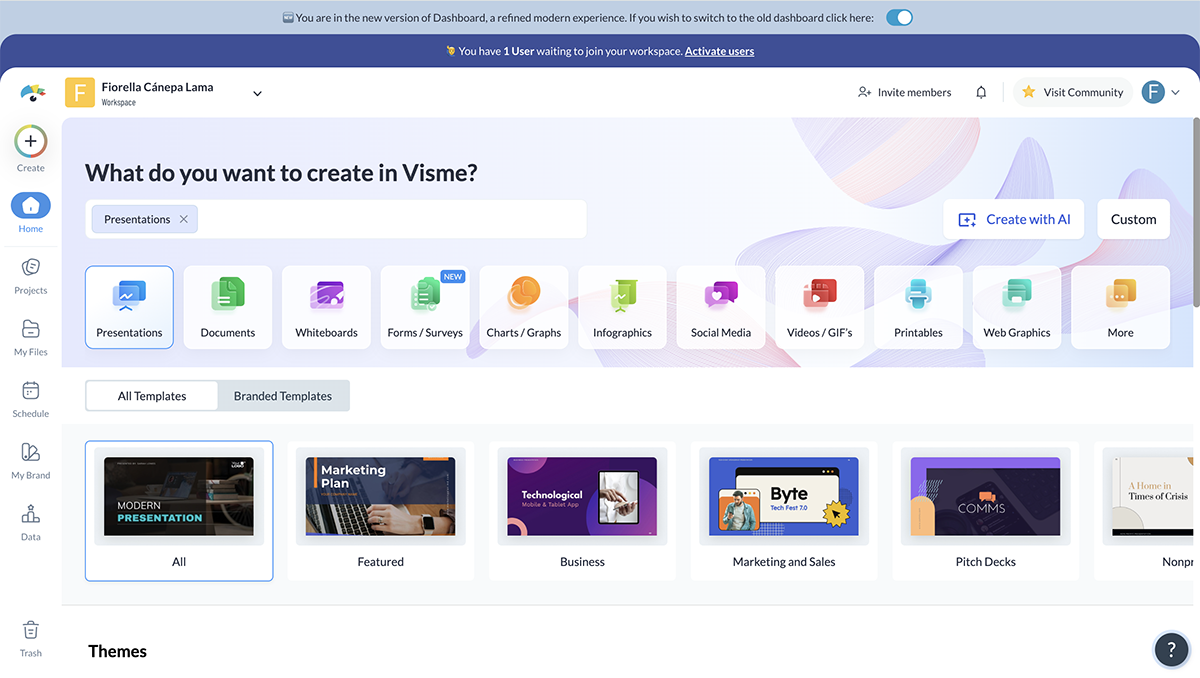 best adobe captivate alternatives - screenshot of Visme interface