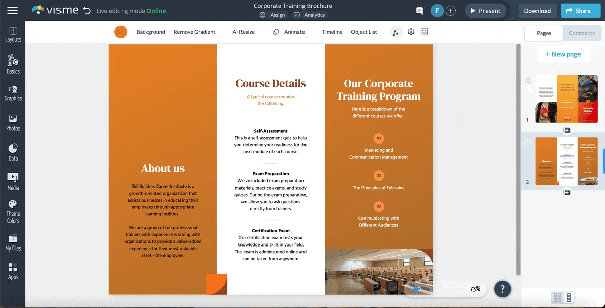 what is a brochure - a GIF showing how to add our new 3D characters and illustrations