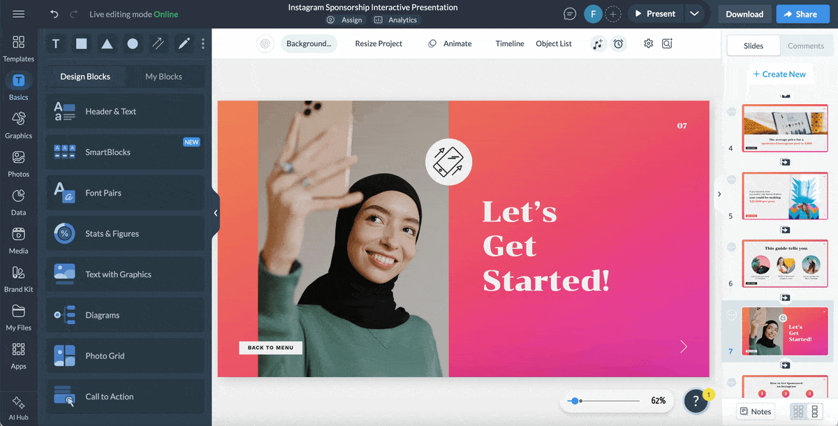 creative presentation ideas - Add GIFs to your slides