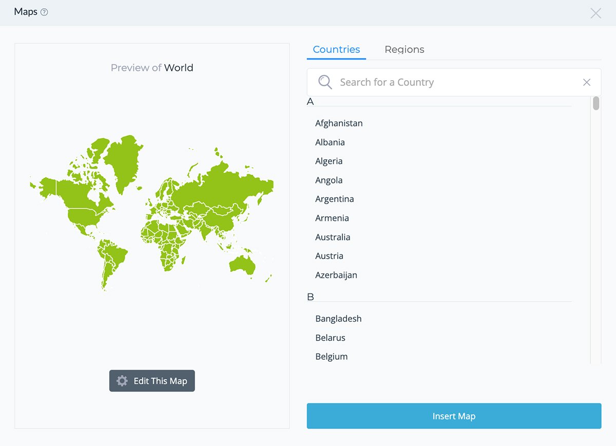 data visualization tools - visme map