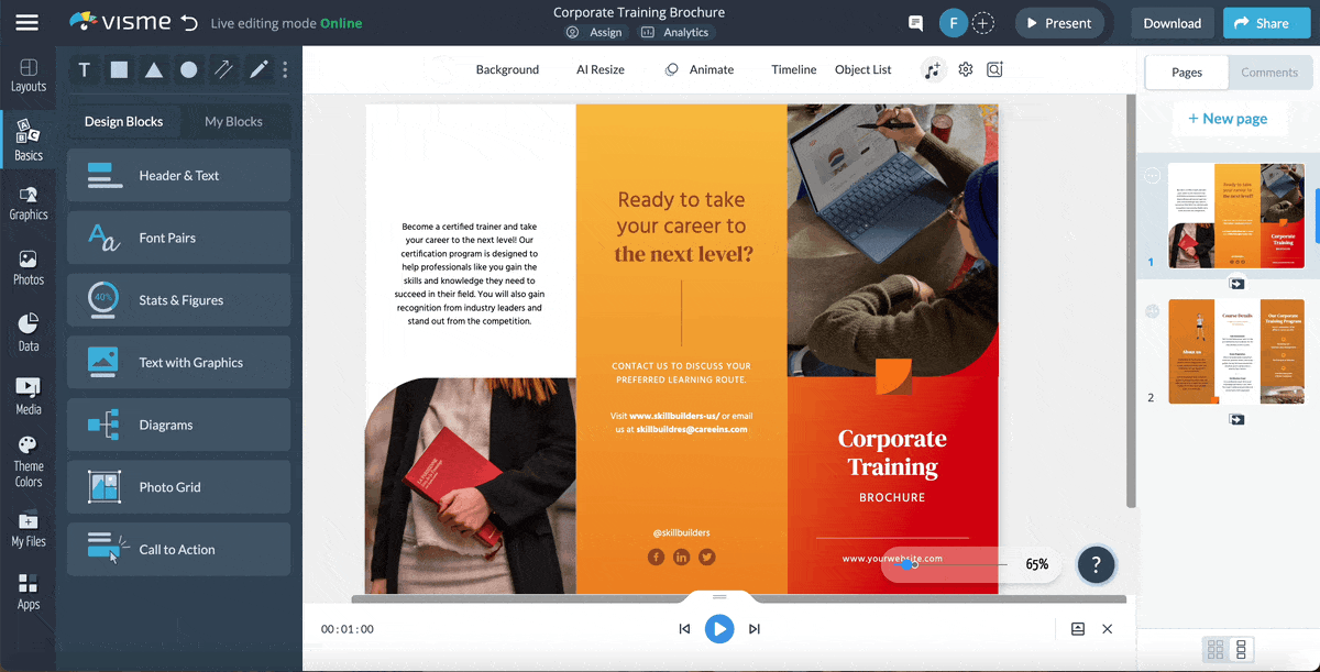 what is a brochure - a GIF showing to publish, download and distribute a brochure 1