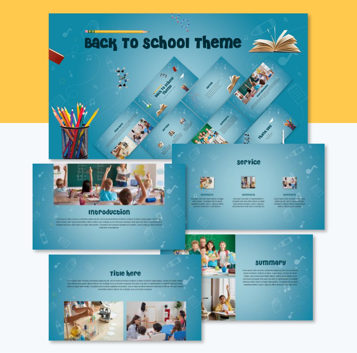 creative presentation ideas - Use a back-to-school theme