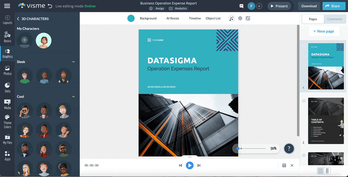  Download Your Expense Report or Share Online