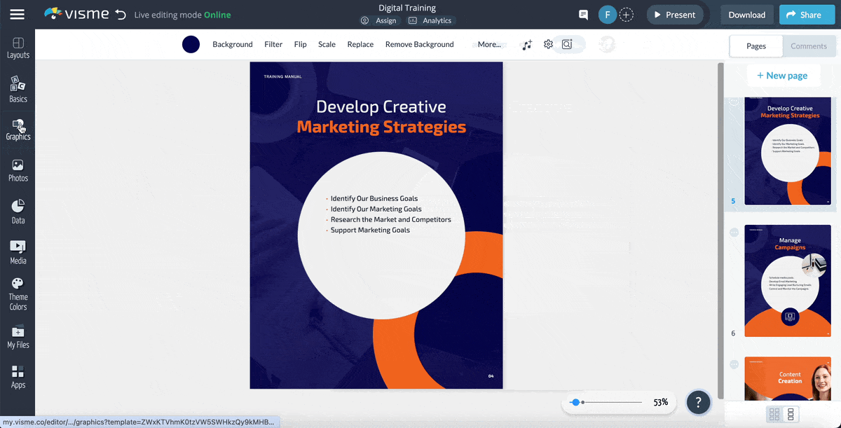 best adobe captivate alternatives - a video of adding animated 3D characters in Visme