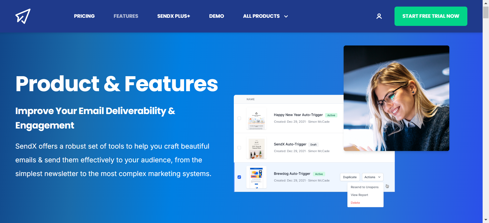 email marketing tool - SENDX