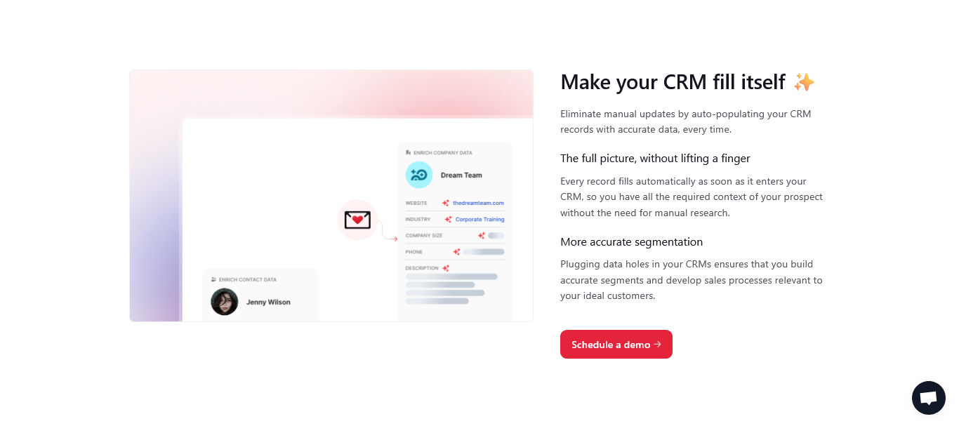 findymail CRM features