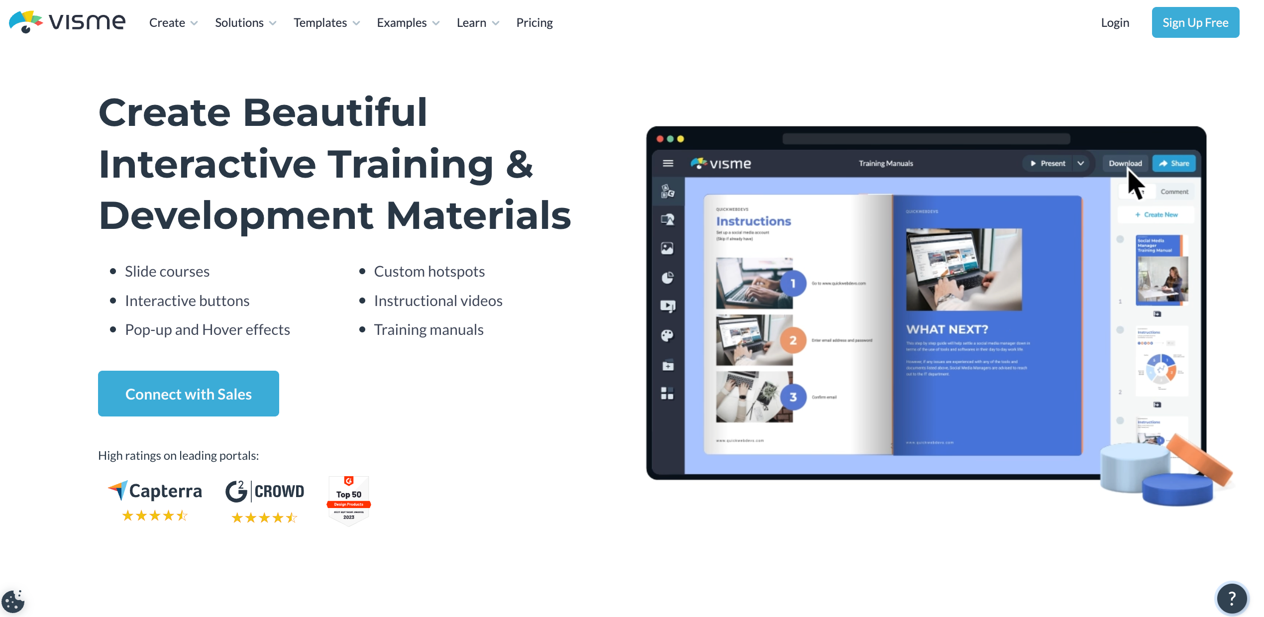 adobe captivate alternatives - Visme training and development