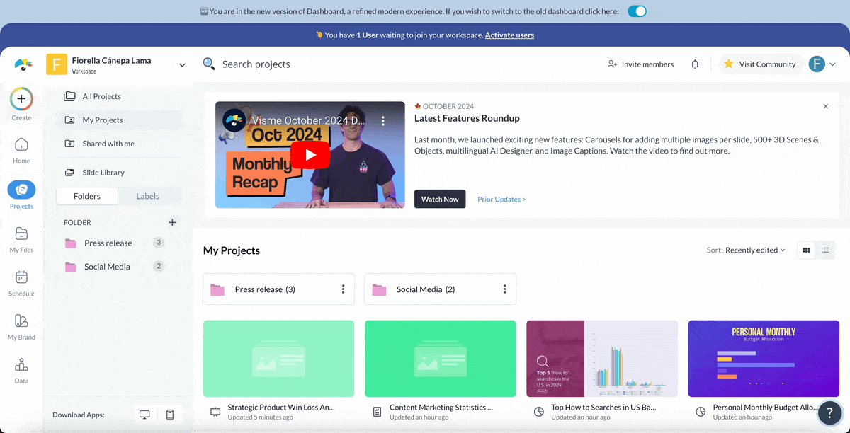 how to import powerpoint into visme