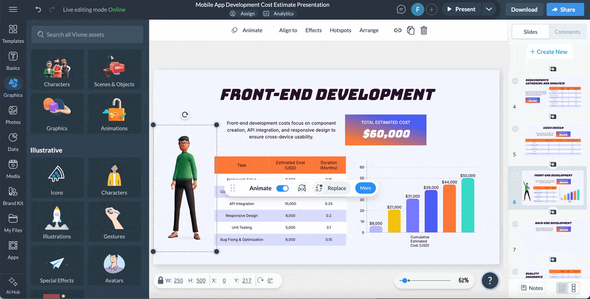 animated presentation software - Animated illustrations 