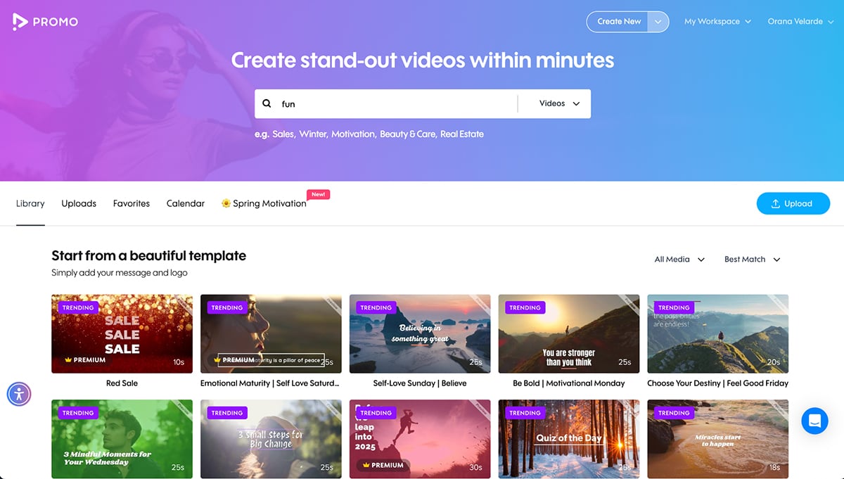 video presentation software - Promo templates