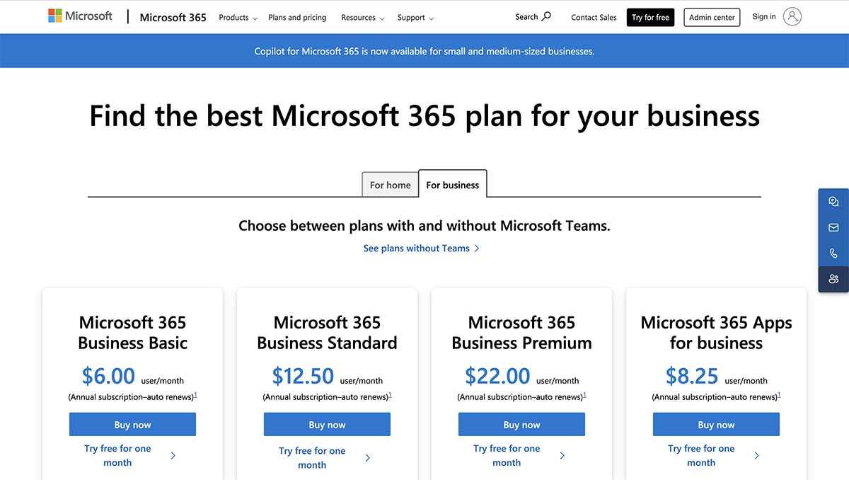 Qualtrics alternatives- Microsoft Forms pricing page