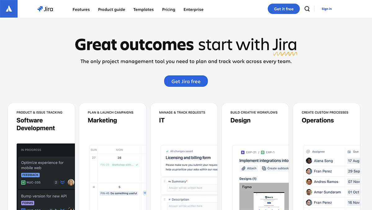 airtable alternatives - Jira home page