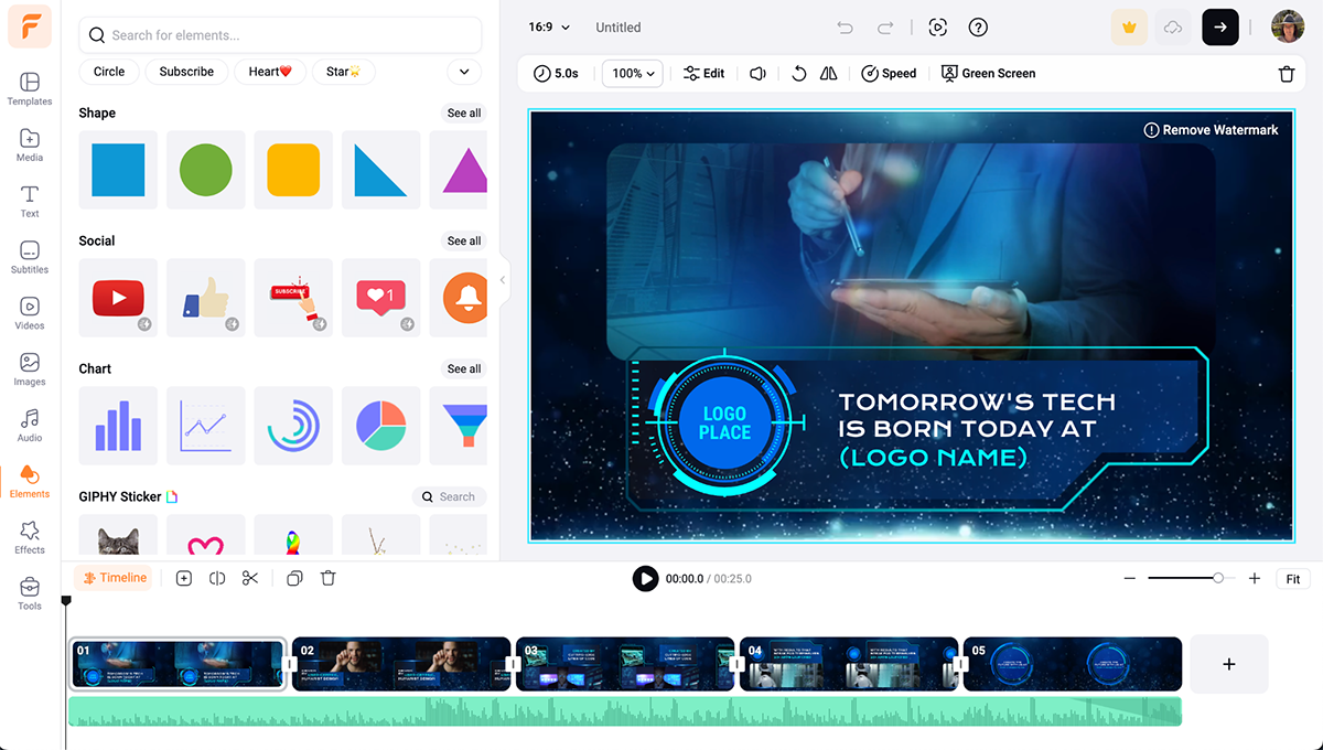 best video presentation software - Flexclip
