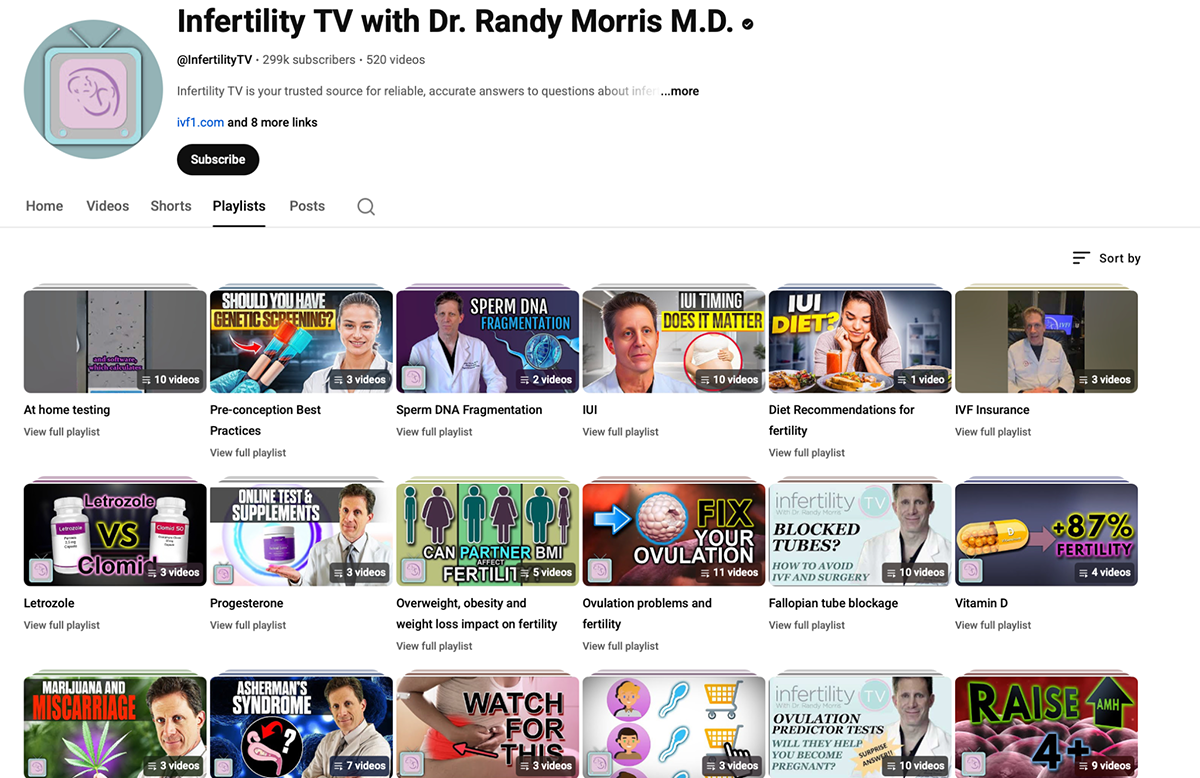 Healthcare Marketing strategies - infertility TV with Dr. Randy Morris M.D.