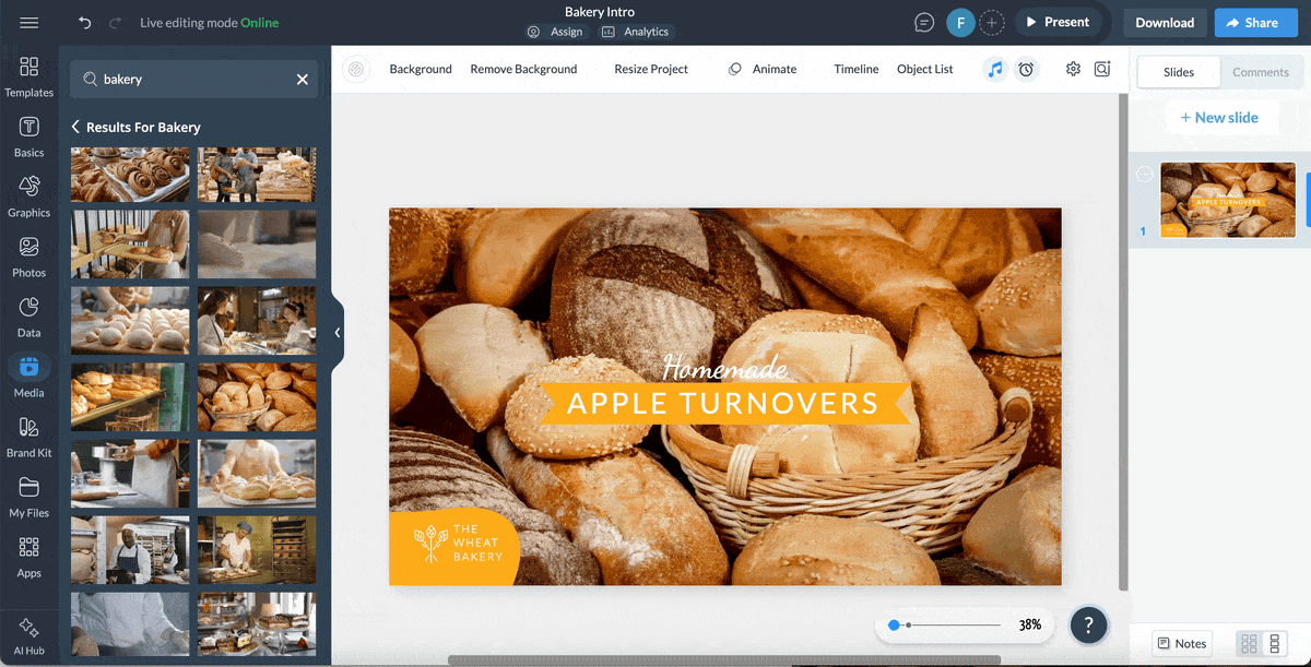 video presentation software - visme dashboard