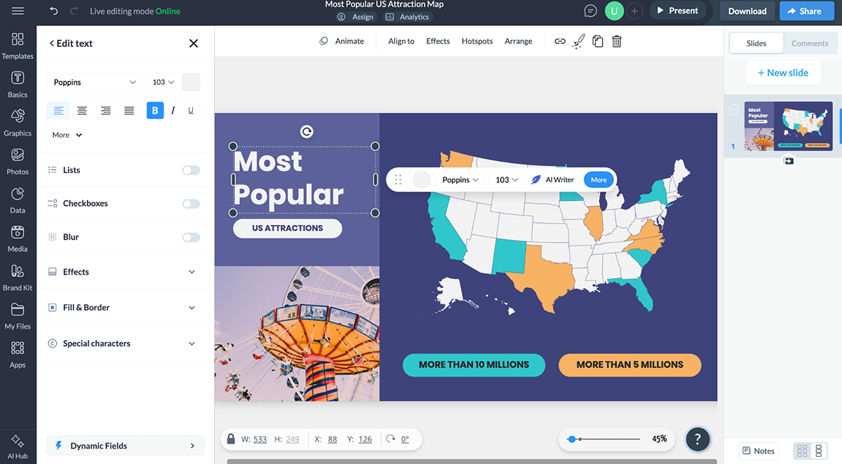 how to make an interactive map - Visme
