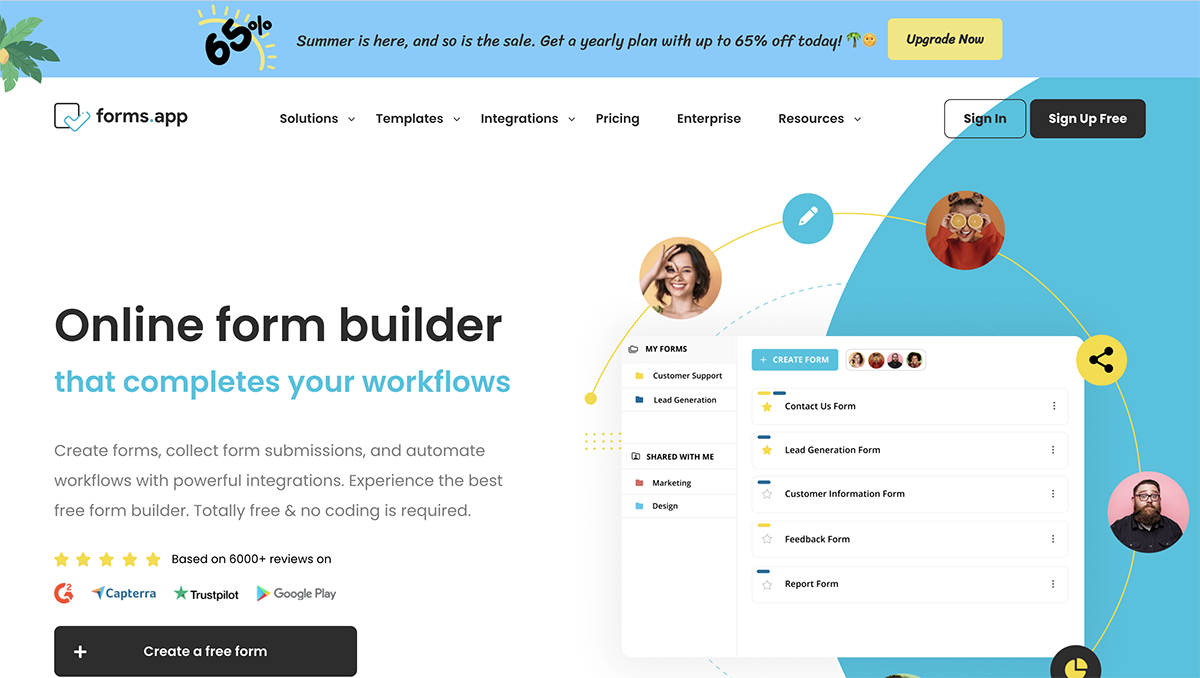 Qualtrics alternatives - Forms app home page