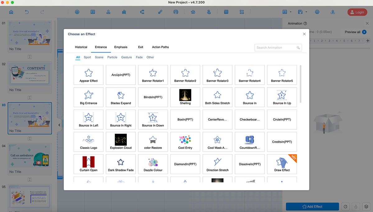 animated presentation software - Mango animation and effects