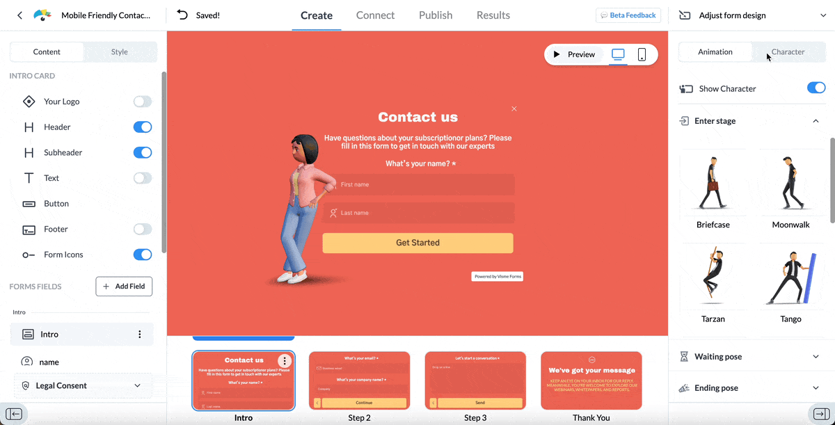 Qualtrics alternatives - Visme feedback form builder customization