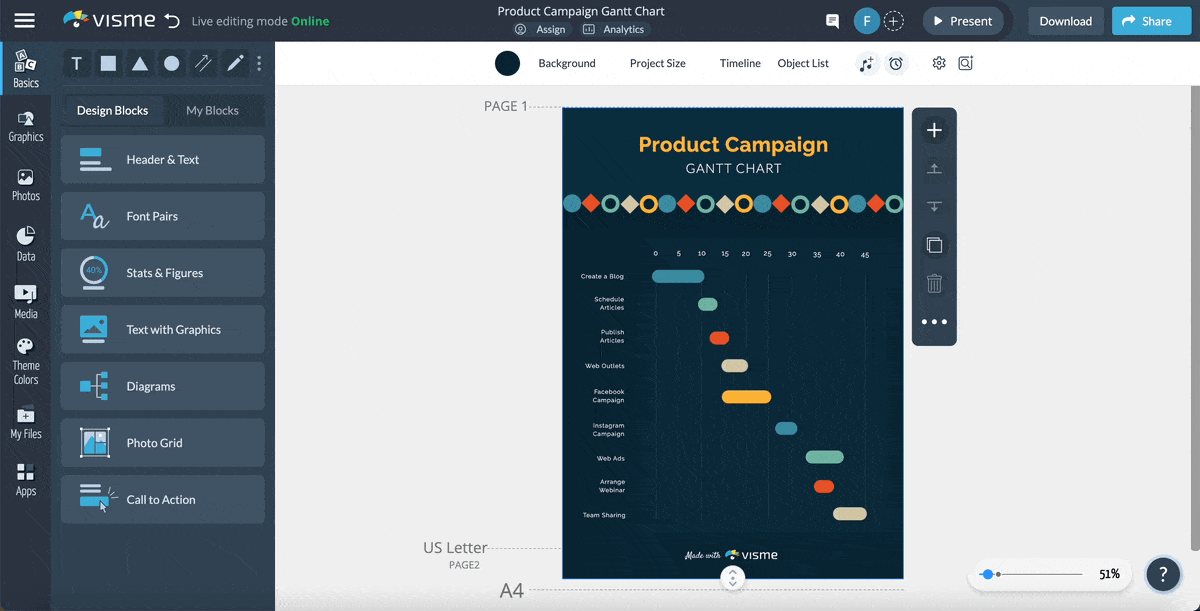 airtable alternatives - How to assign task and collaborate with team members in Visme