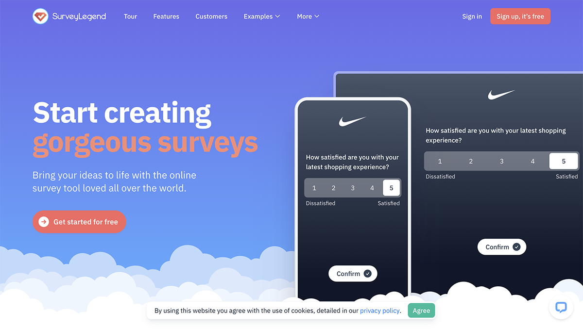 Qualtrics alternatives - Surveylegend home page