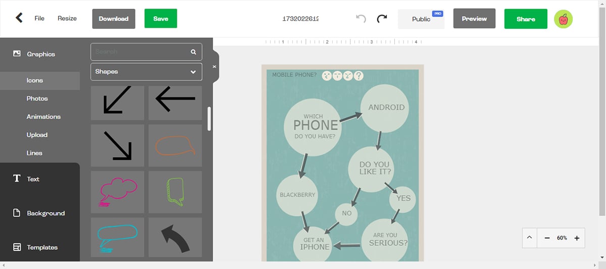 tools to create infographics - Easelly interface