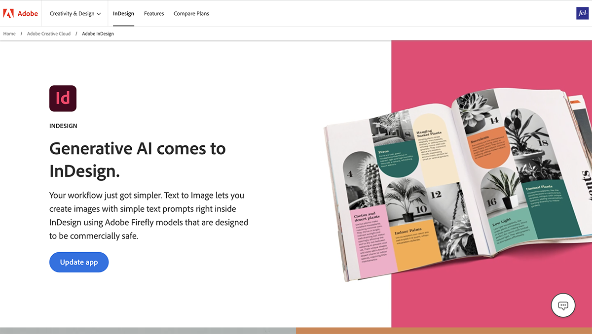 best ebook creator - Adobe Indesign home page