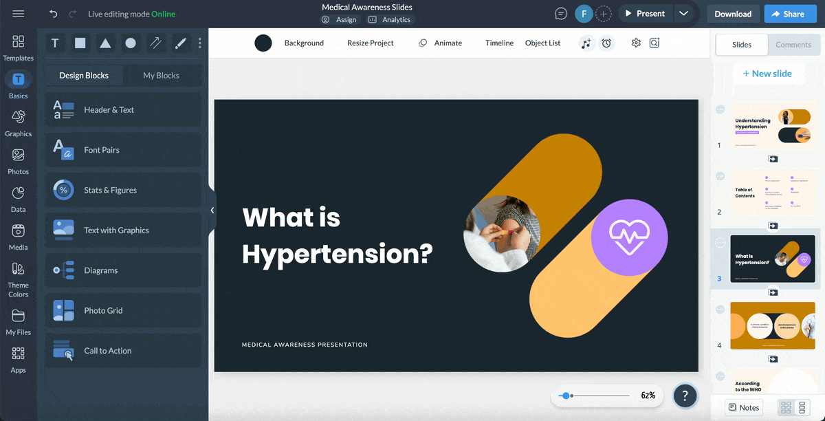 add text animations in Visme