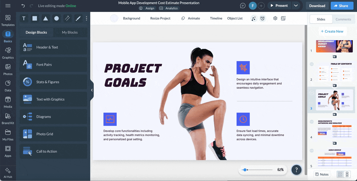 animated presentation software - interactivity