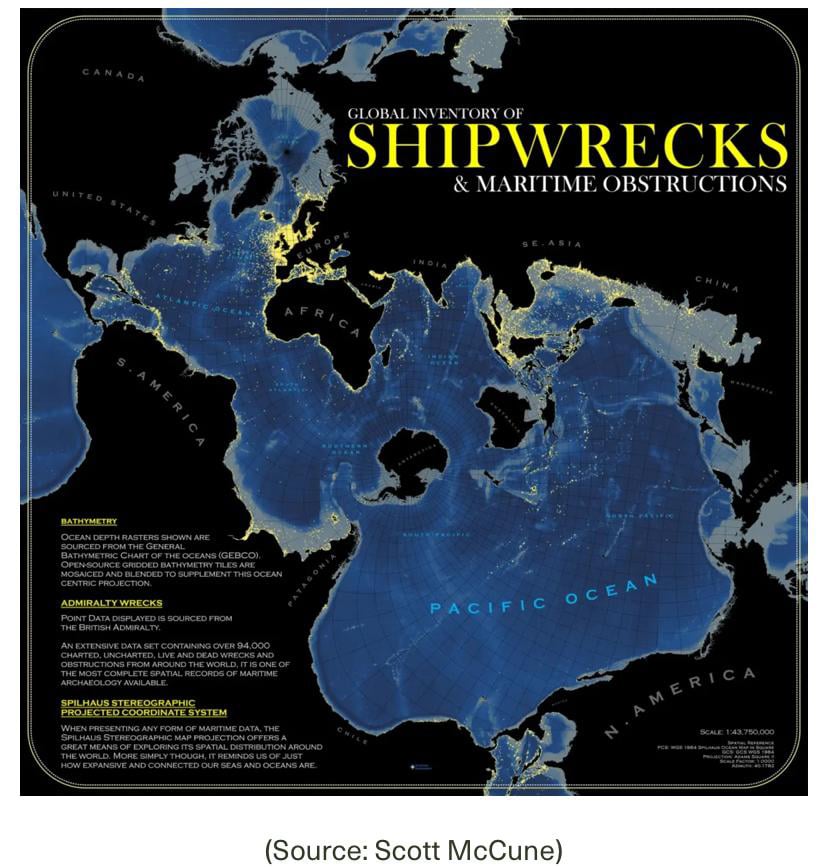 best data visualization - an inventory of global shipwrecks