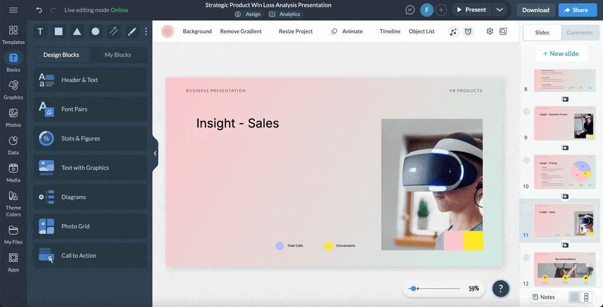 Add Animated Charts, Graphs and Data Widgets in Visme