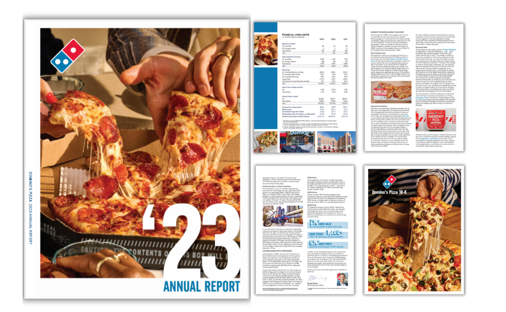 Annual Report Design Example Dominos