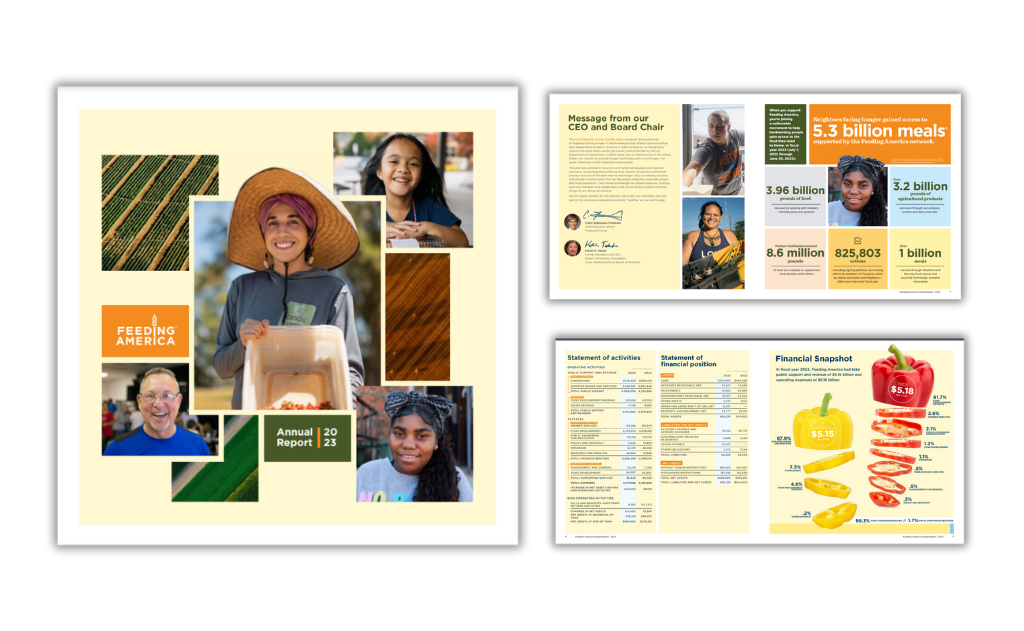 Annual Report Design Example Feeding America