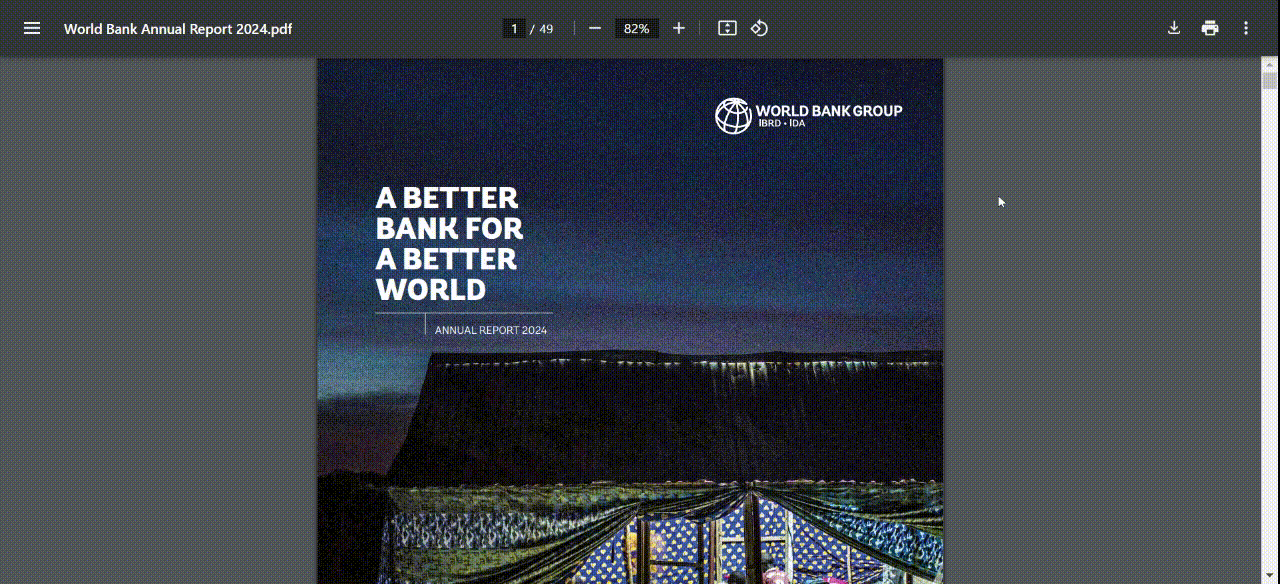 Annual Report Design Example World Bank