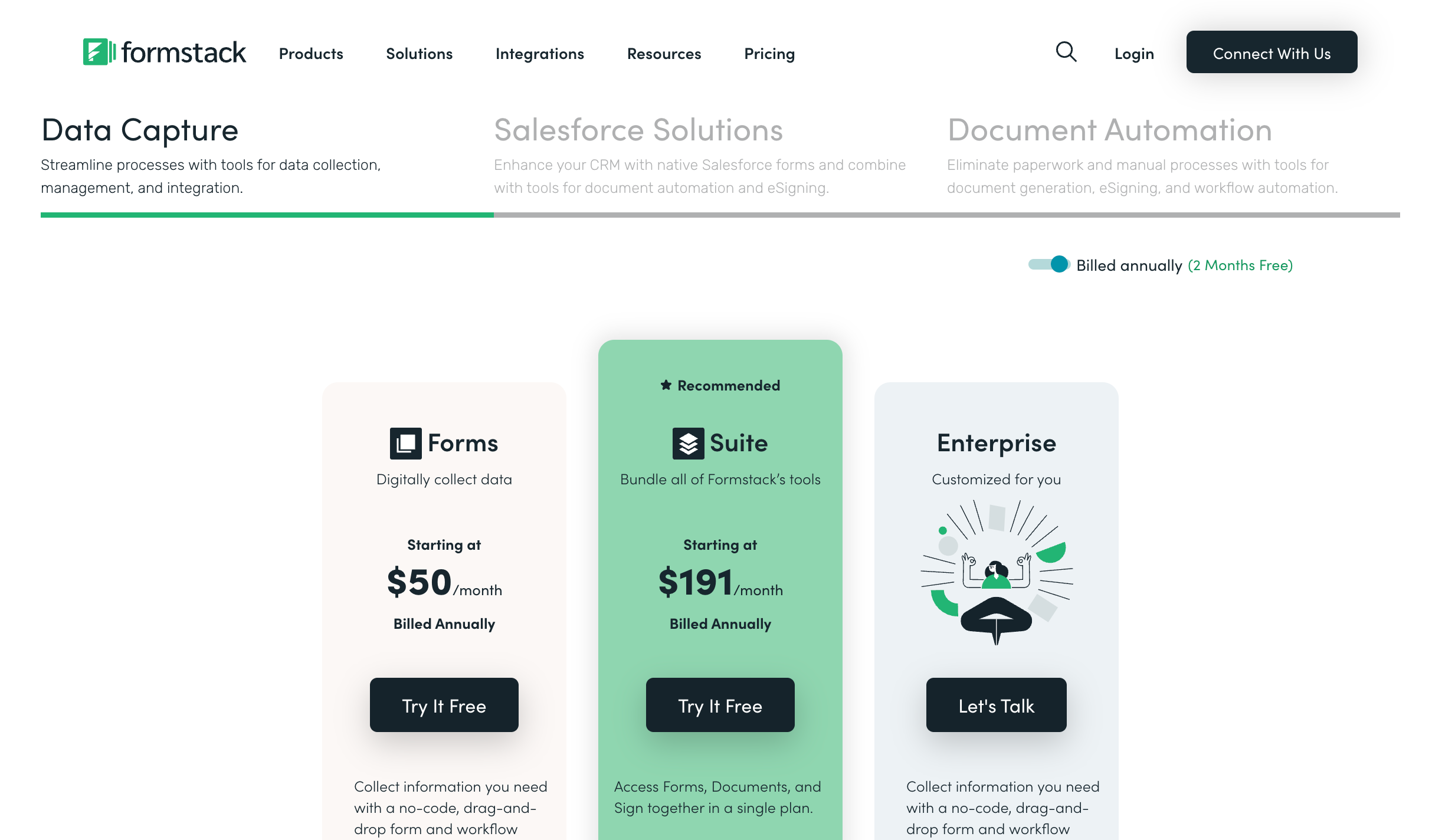 Qualtrics alternatives - Formstack pricing