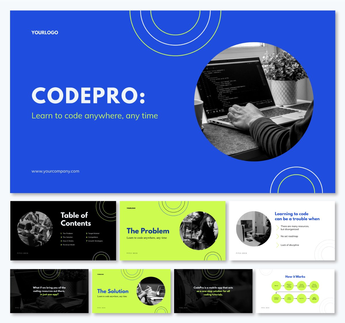 pitch deck template - Business Pitch Deck Template