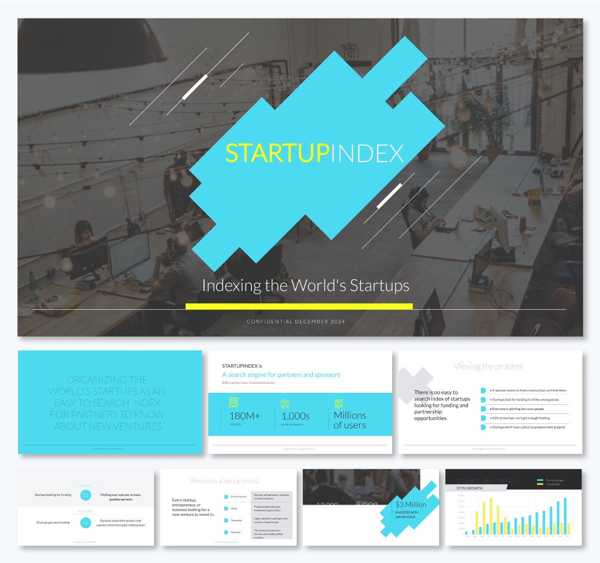 pitch deck template - tartup Index Pitch Deck Presentation