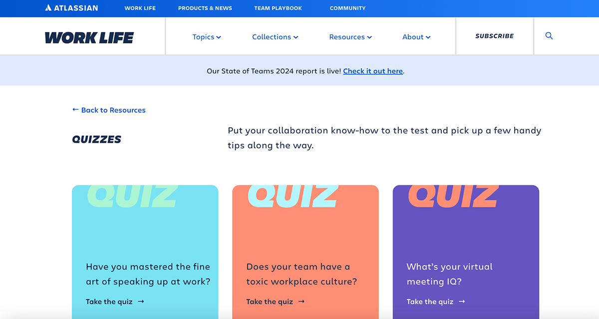 interactive marketing - Atlassian: Interactive Quizzes