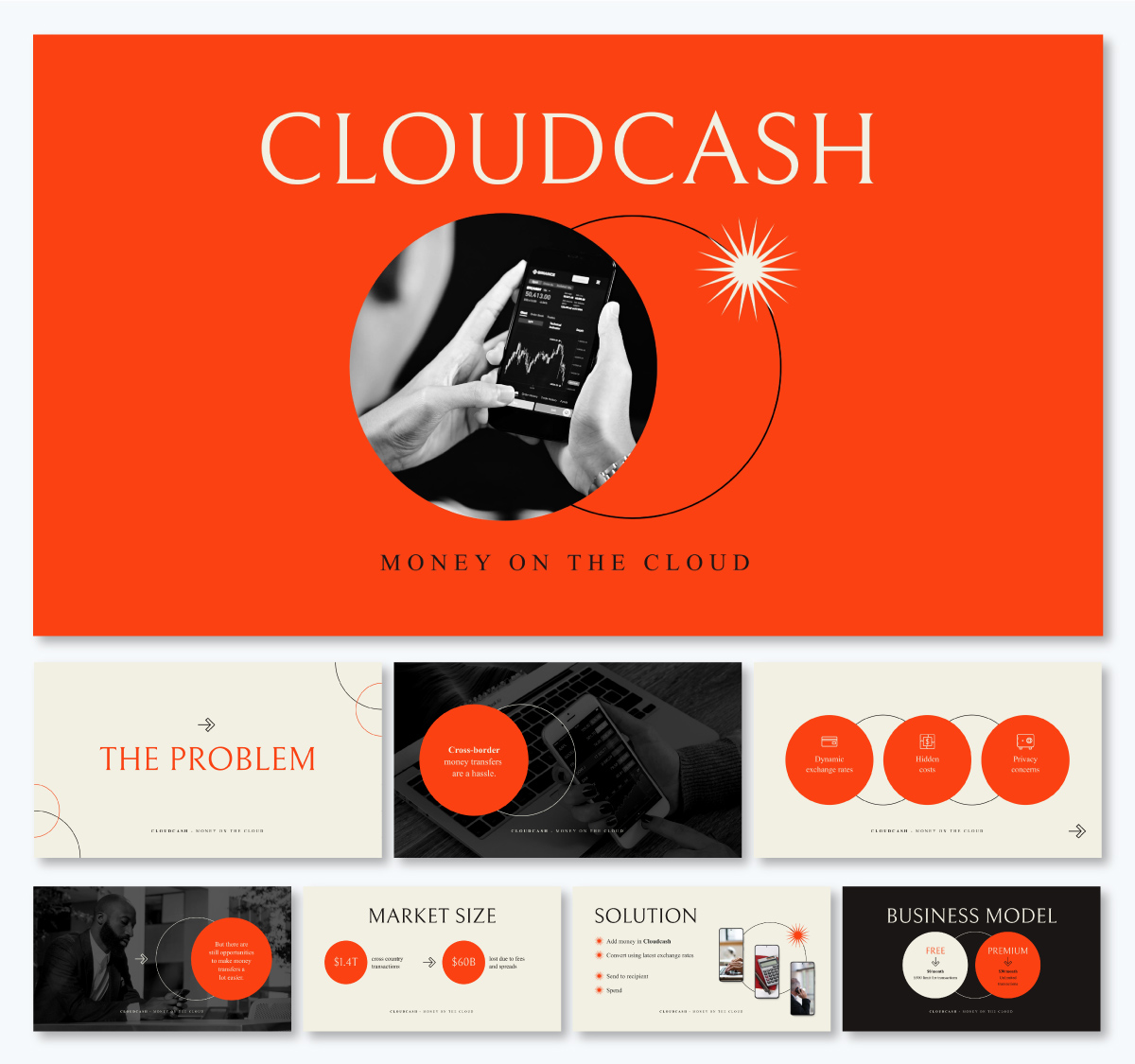 pitch deck template - Cloudcash Pitch Deck Presentation