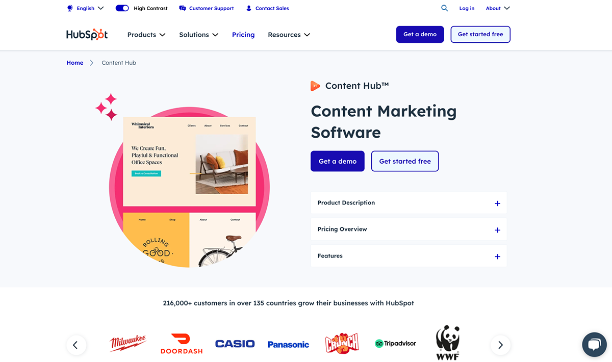 Lead generation campaign example - HubSpot free trial