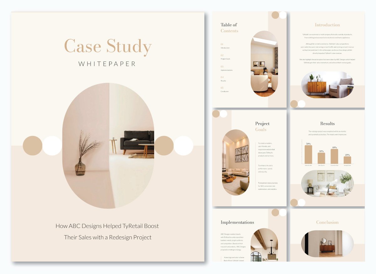 how to write a case study - design case study template made with Visme